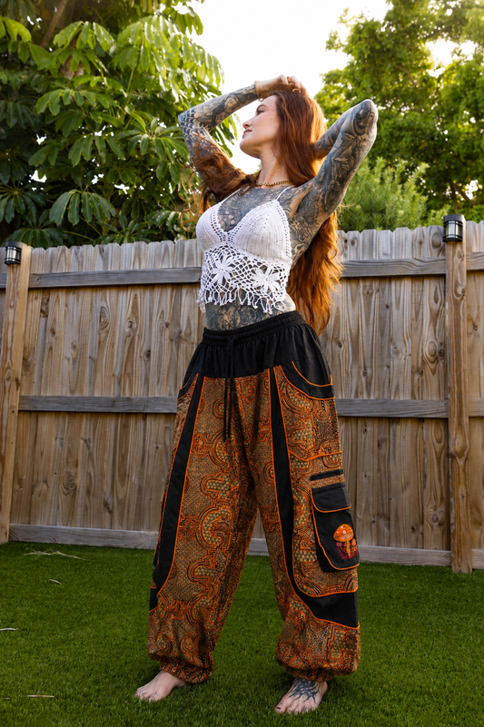 Aztec Mushroom Harem Pants