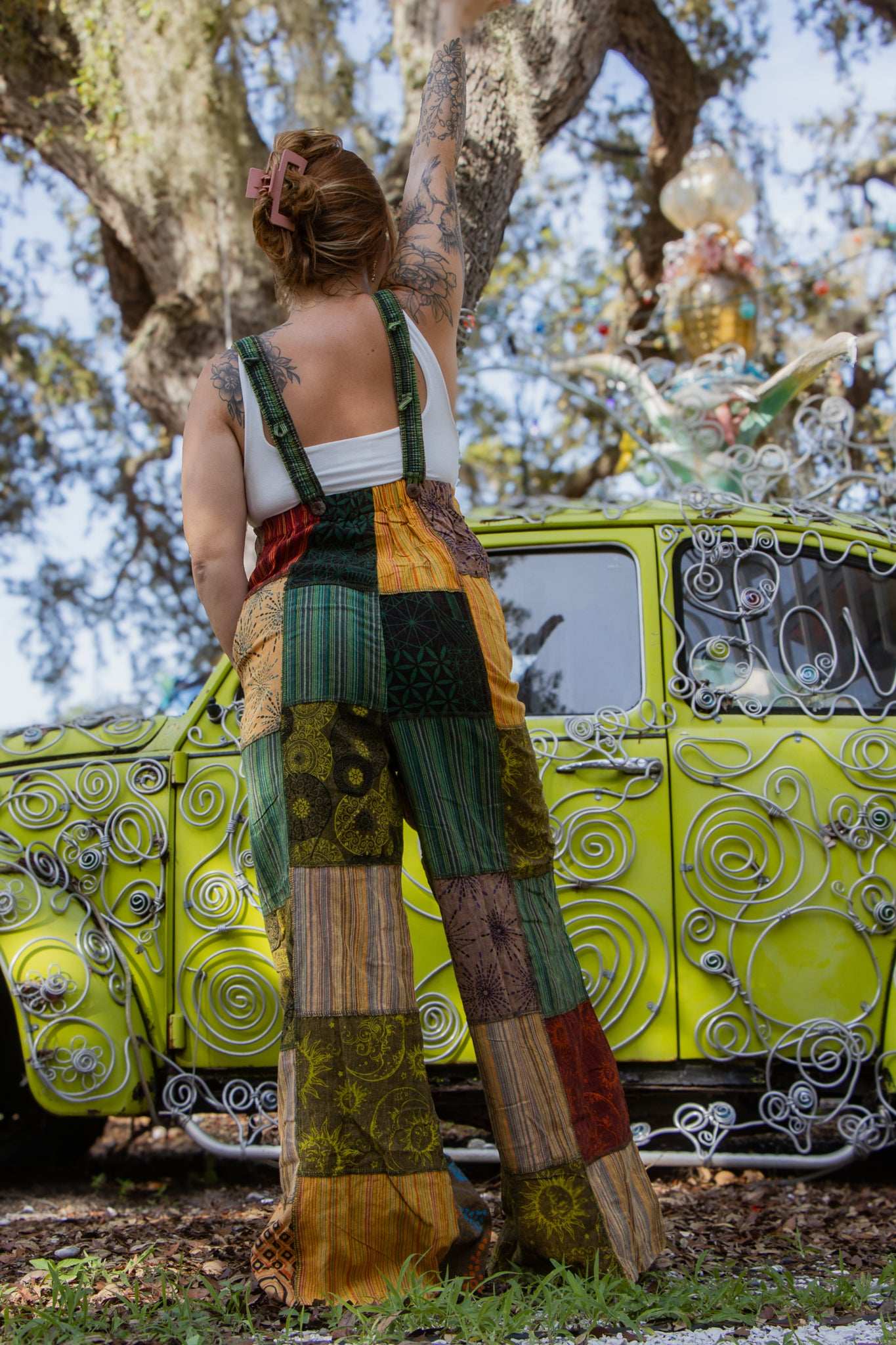 Patchwork Pallazzo Overalls