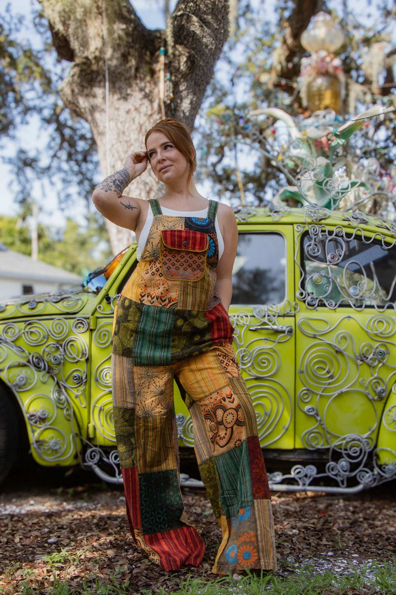 Patchwork Pallazzo Overalls