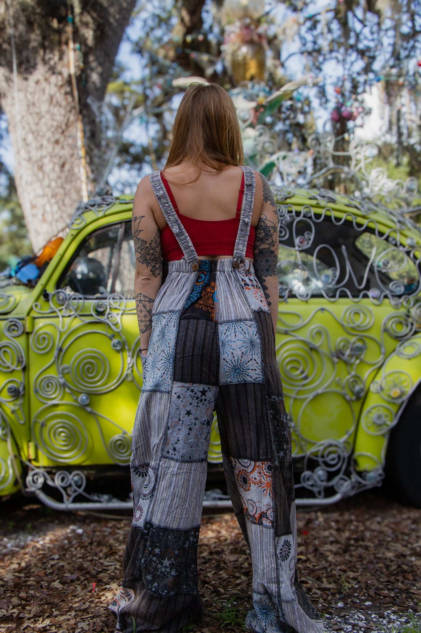 Patchwork Pallazzo Overalls