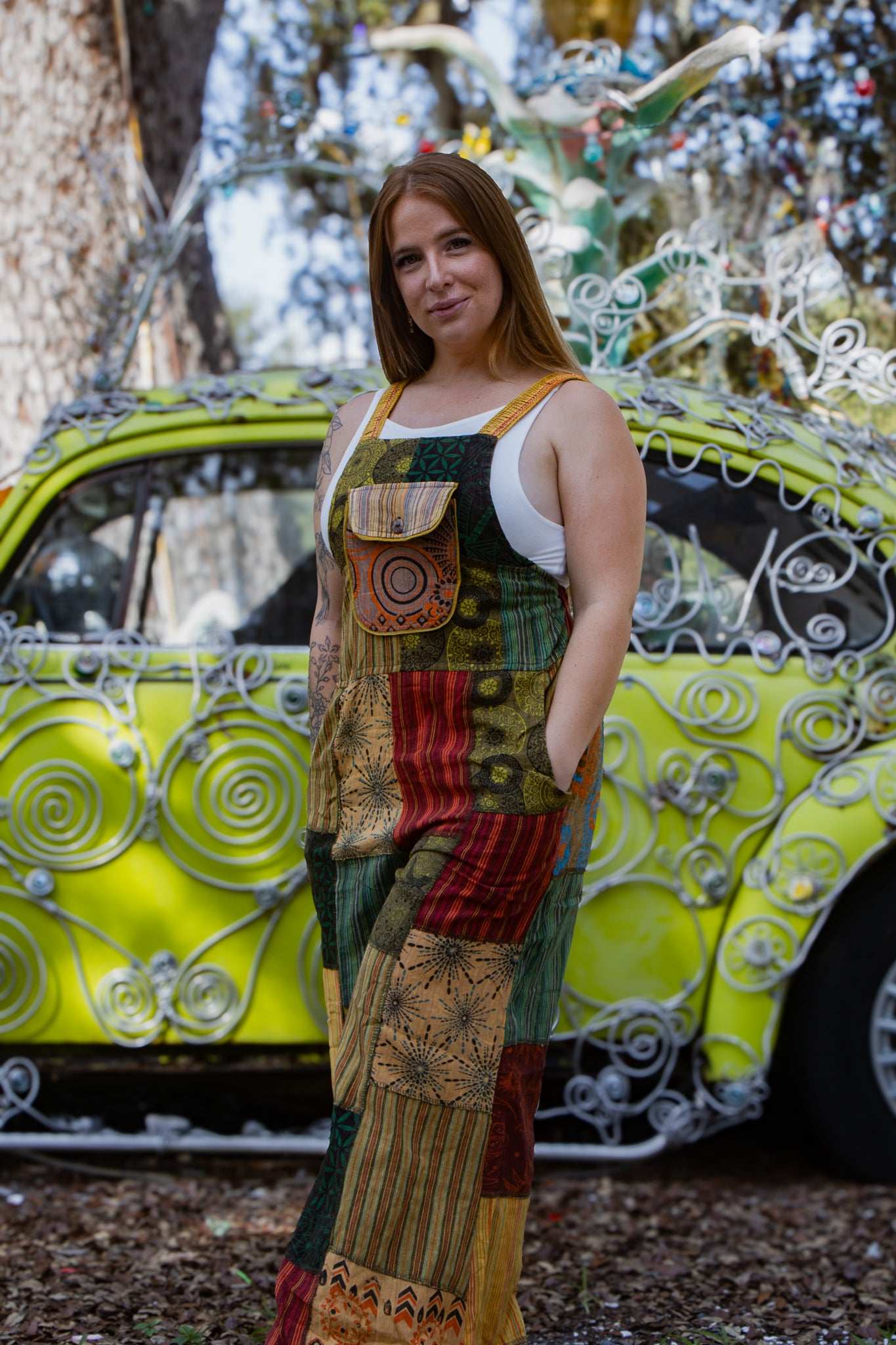 Patchwork Pallazzo Overalls