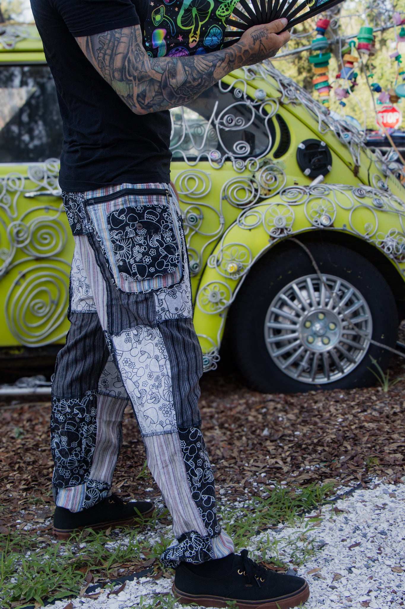 Patchwork Mushroom Flora Pants