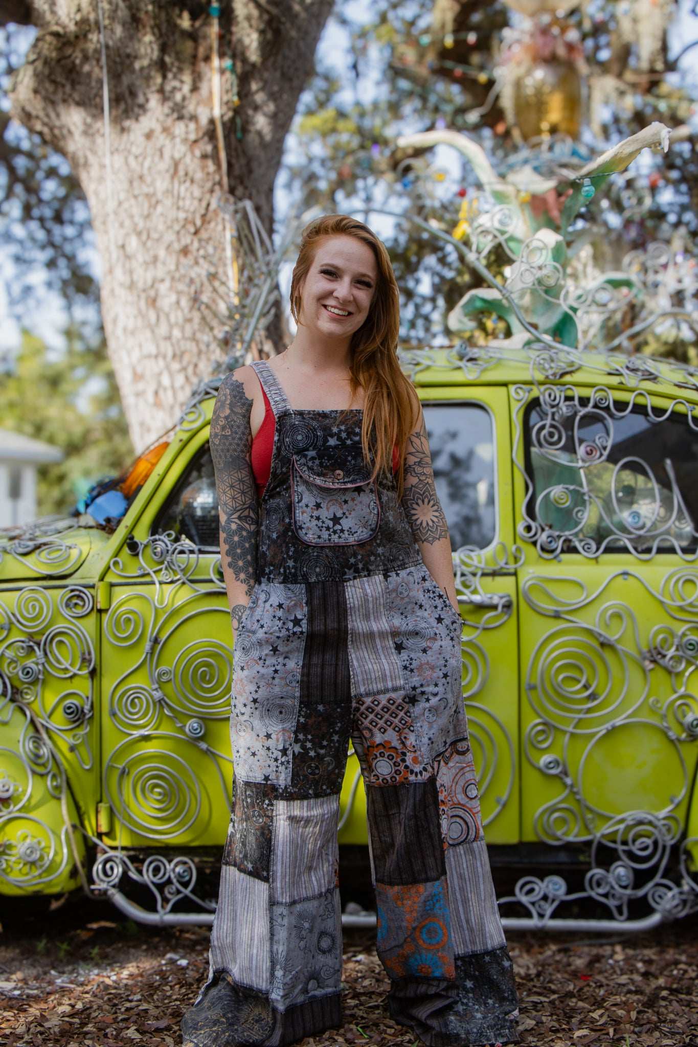Patchwork Pallazzo Overalls