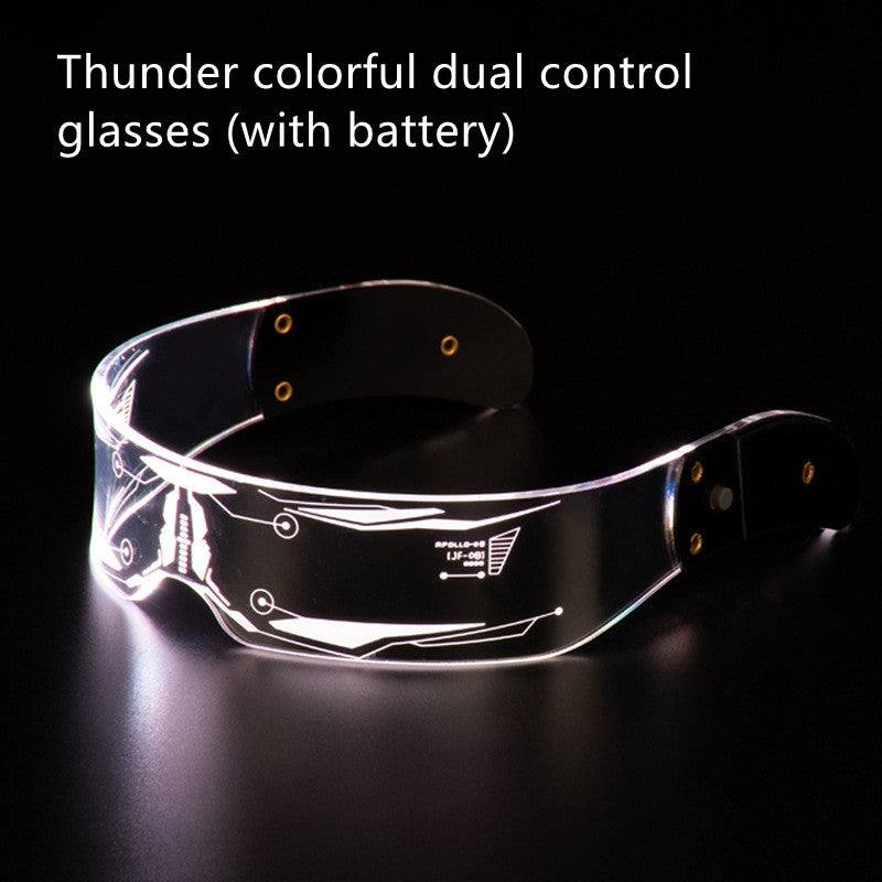 Future Glasses with dual control, transparent laser protective design with battery included.