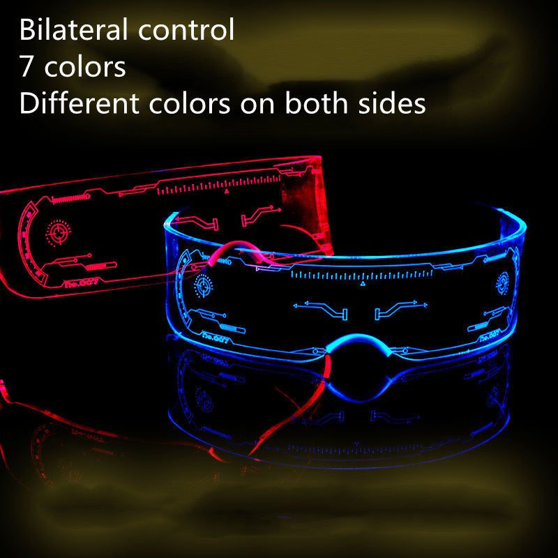 Bilateral control Future Glasses with 7 colors, different colors on each side.