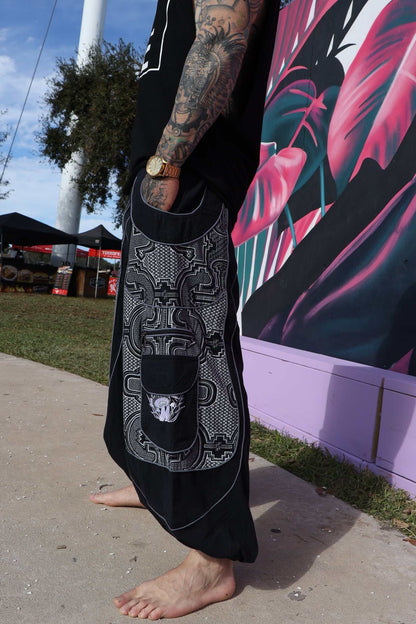 Geometric Mushroom Harem Pants