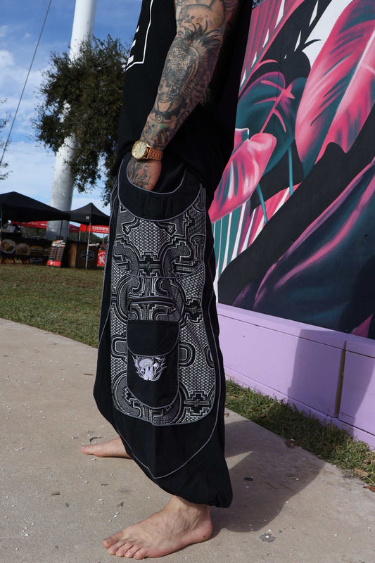 Geometric Mushroom Harem Pants