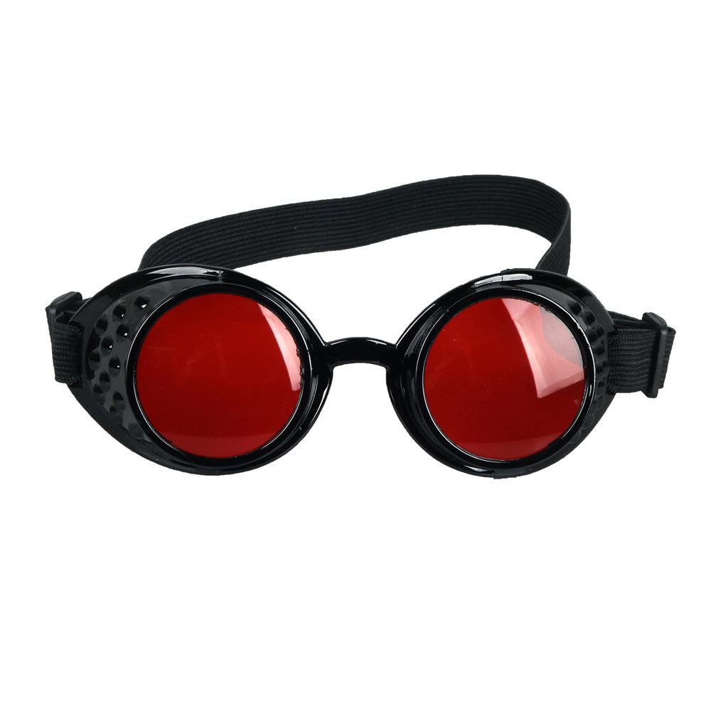 Diesel goggles with red PC lenses and black adjustable strap, UV400 protection.