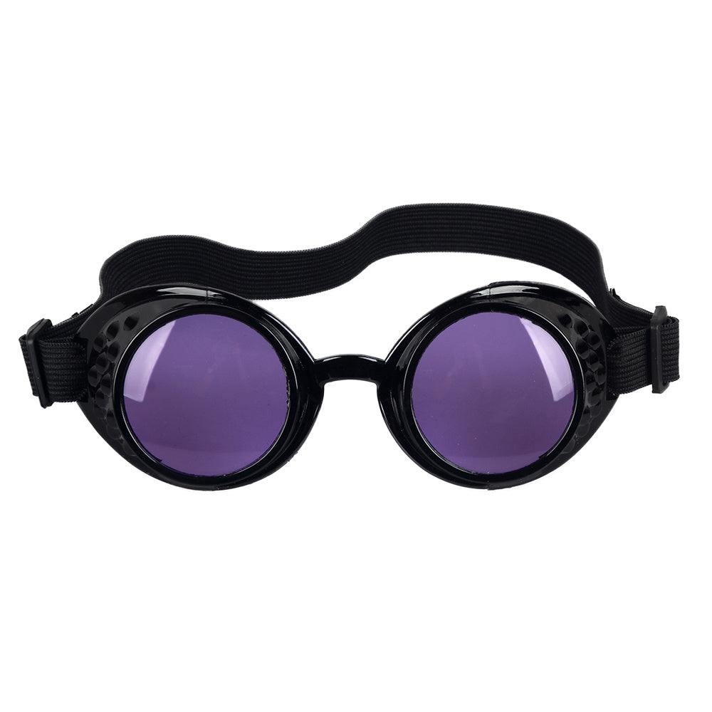 Diesel goggles with UV400 protection, black frame, and purple lenses.