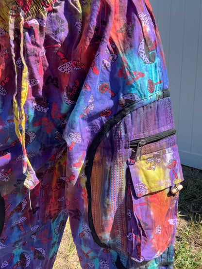 Tie dye mushroom harem pants