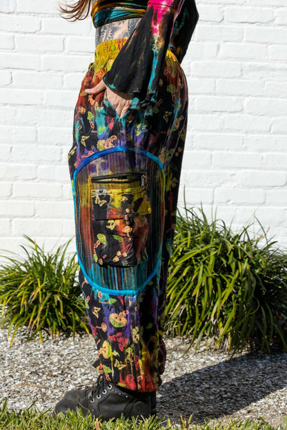 Tie dye mushroom harem pants