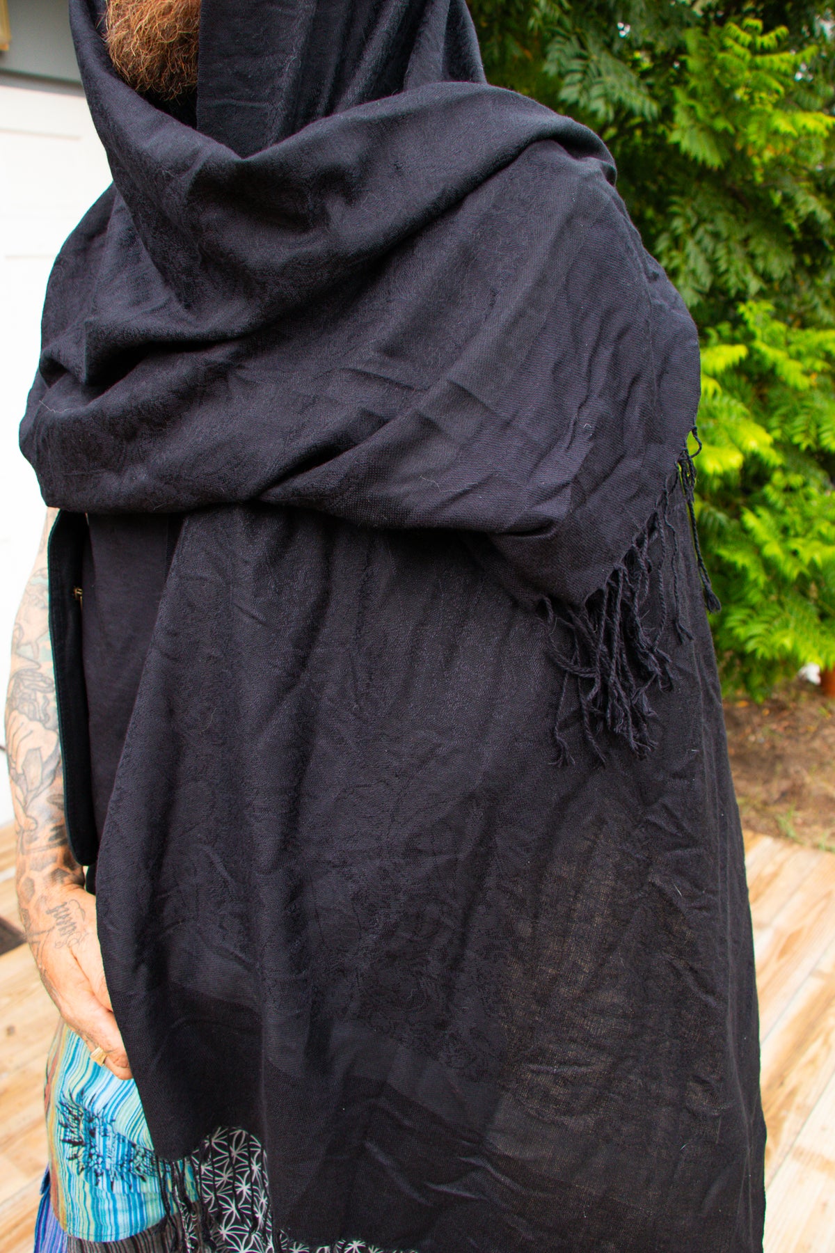 Black paisley pashmina