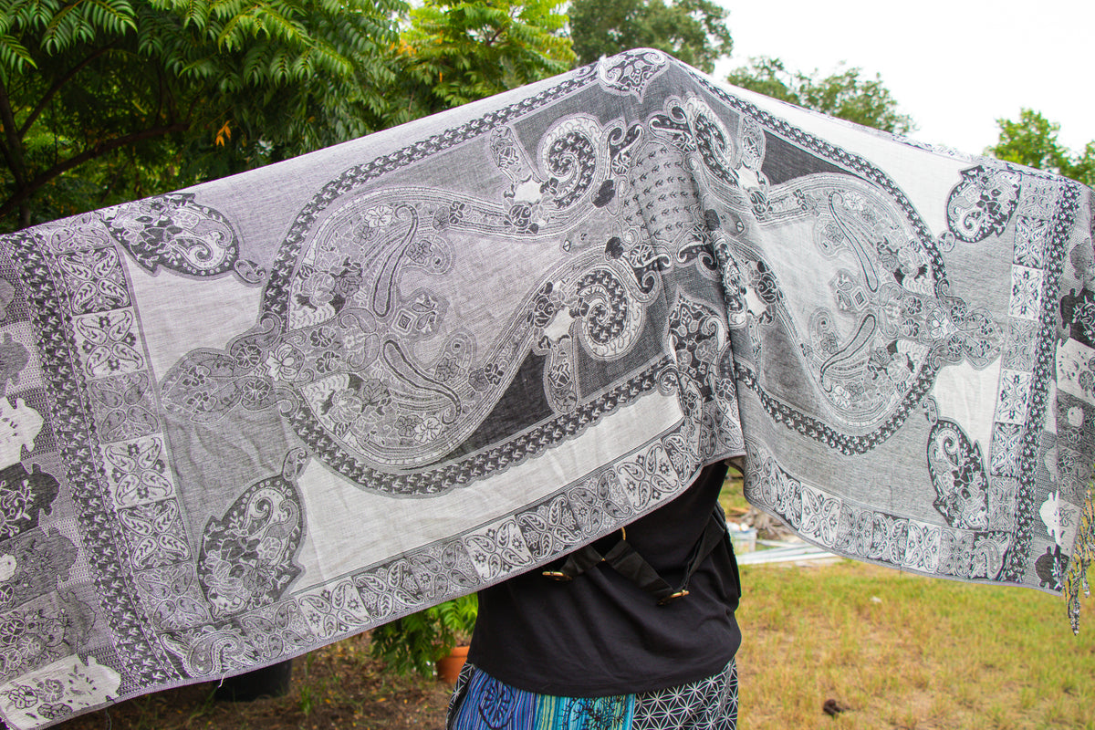 B&W paisley pashmina
