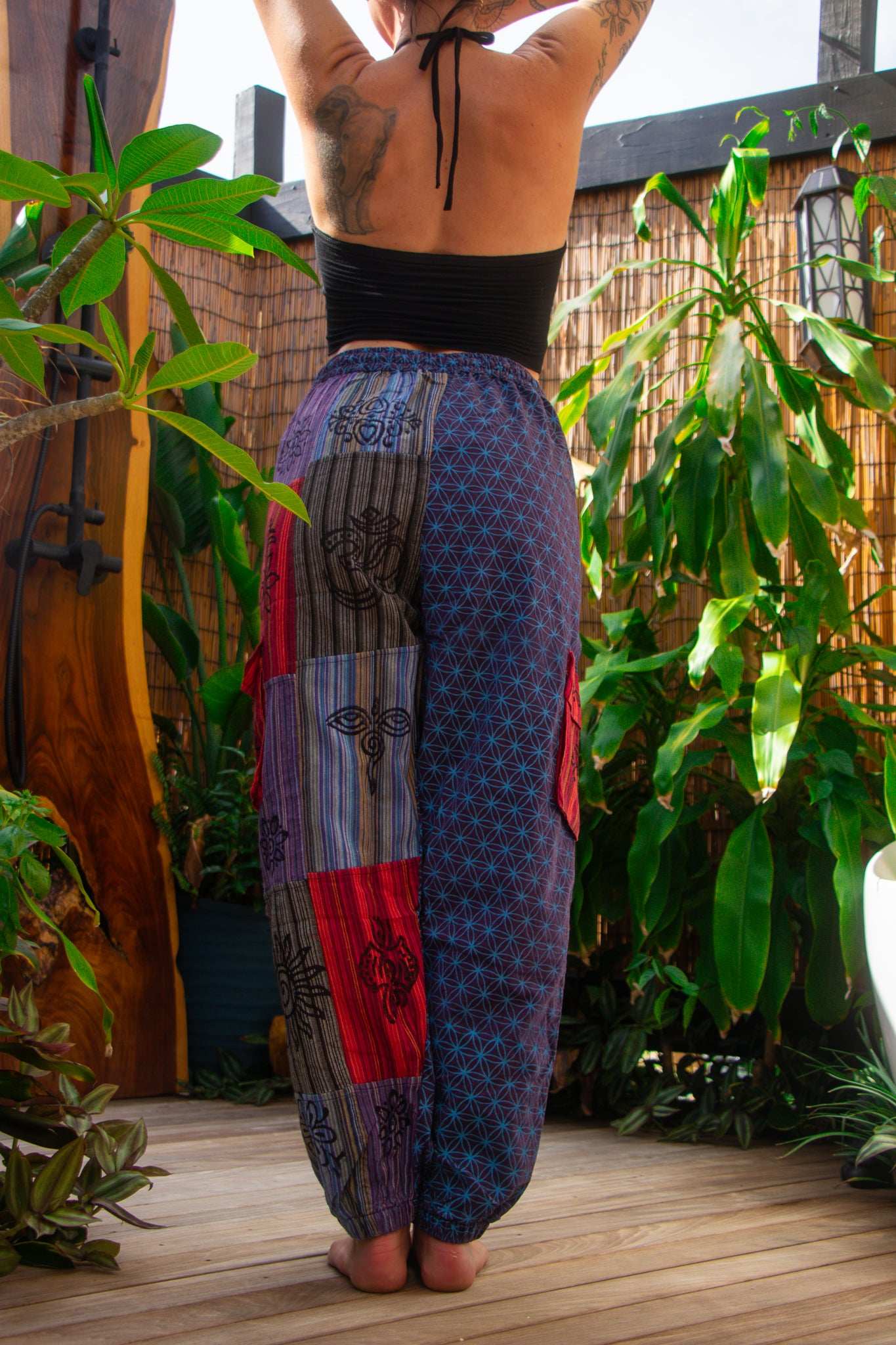 Seed of life patchwork harem pants