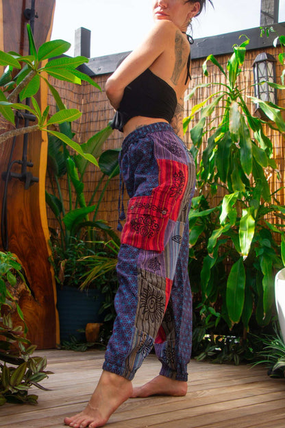 Seed of life patchwork harem pants