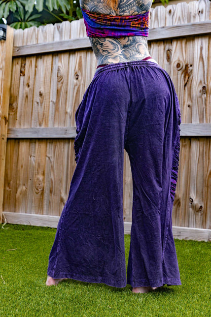 Mystic distressed wide-leg pants