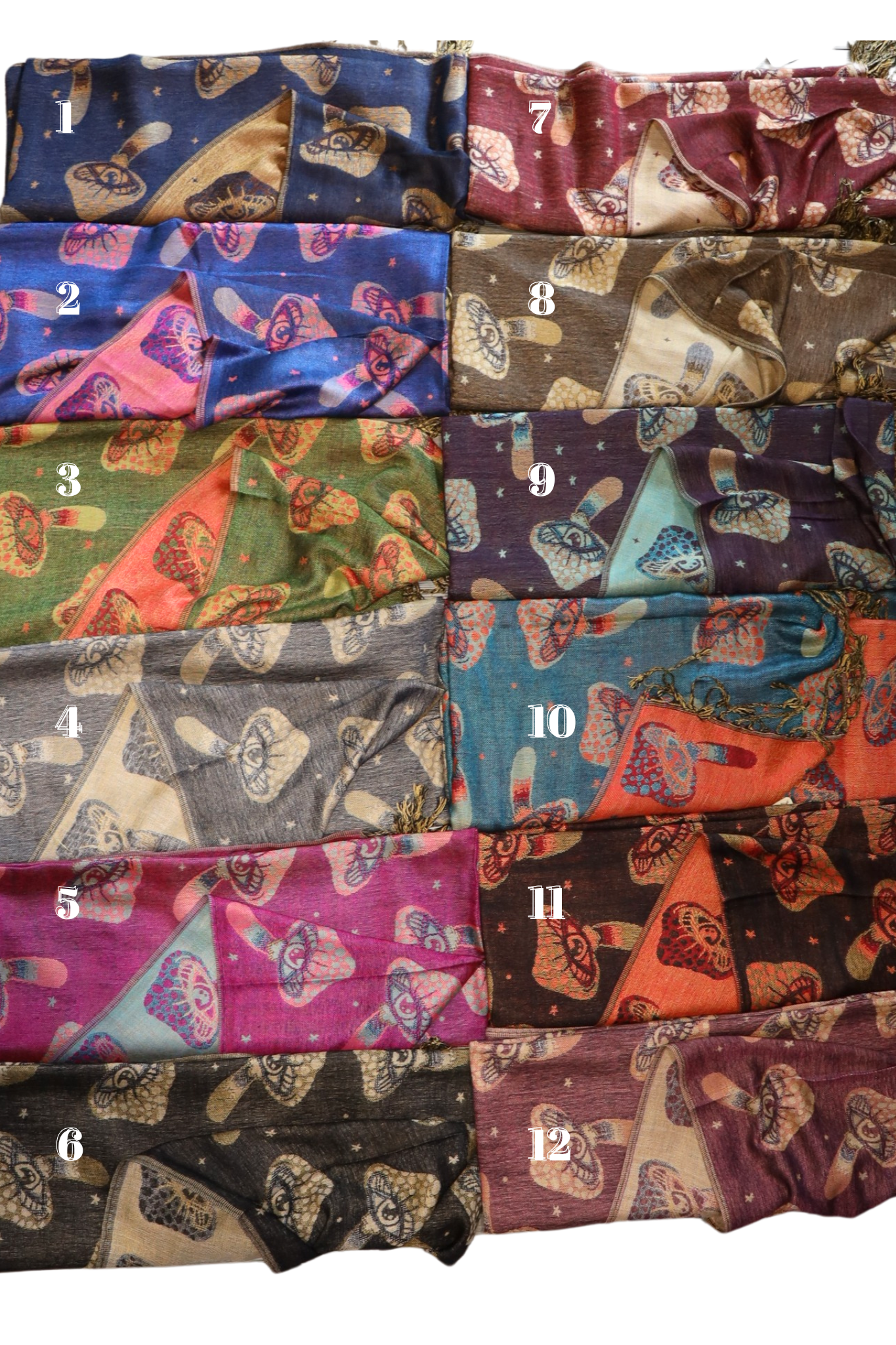 Trippy Mushroom Eye Pashmina