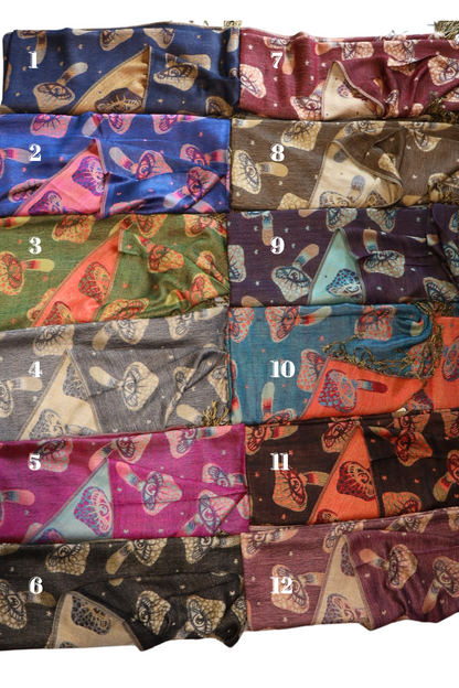Trippy Mushroom Eye Pashmina