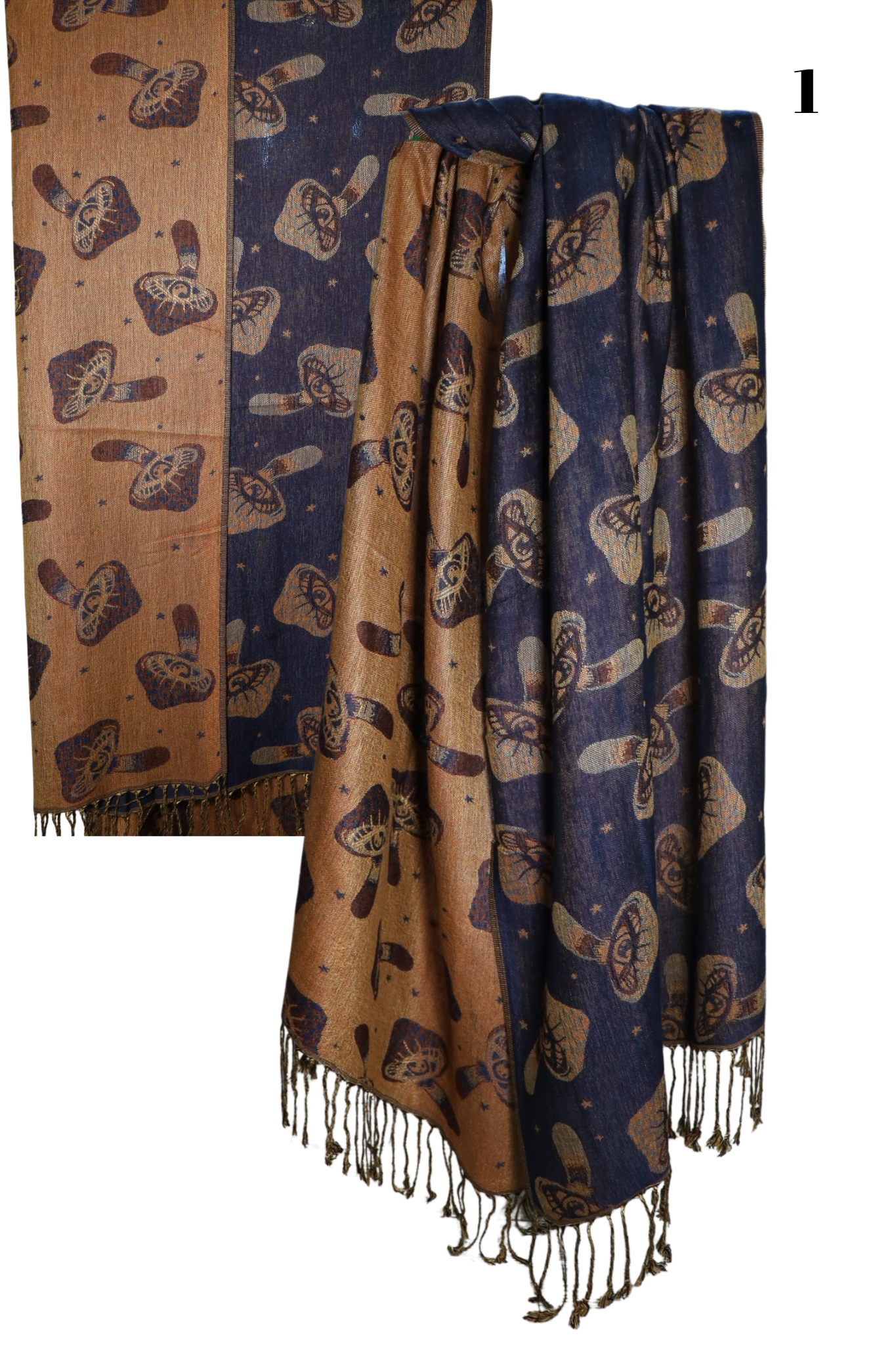 Trippy Mushroom Eye Pashmina