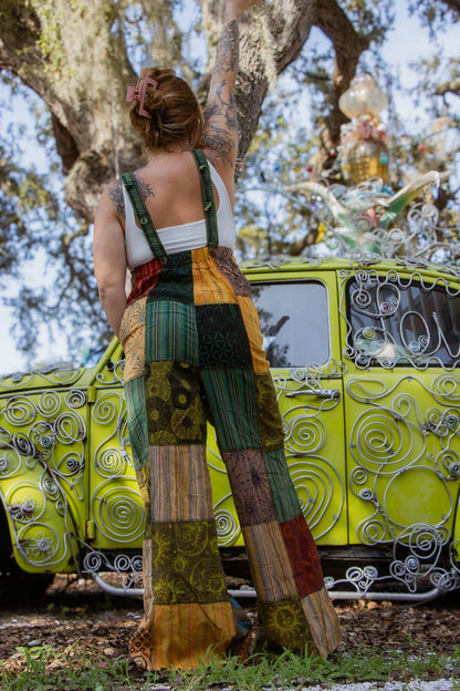 Patchwork Palazzo Overalls