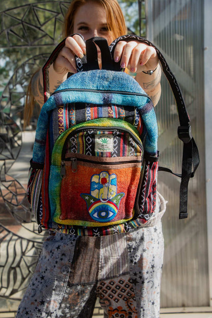 Hemp Hamsa Backpack