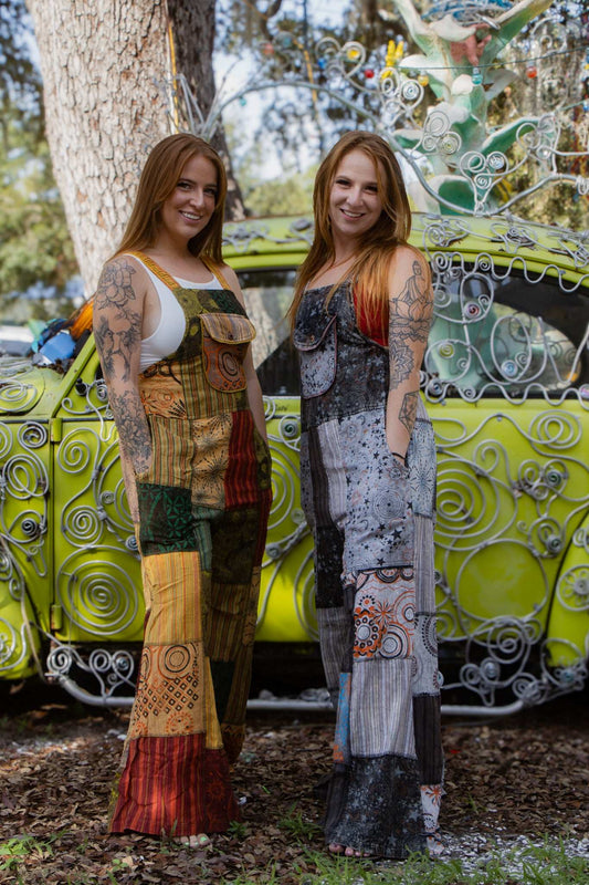 Patchwork Palazzo Overalls