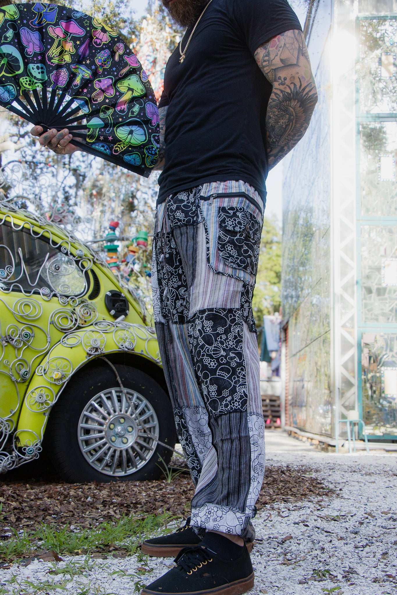 Patchwork Mushroom Flora Pants
