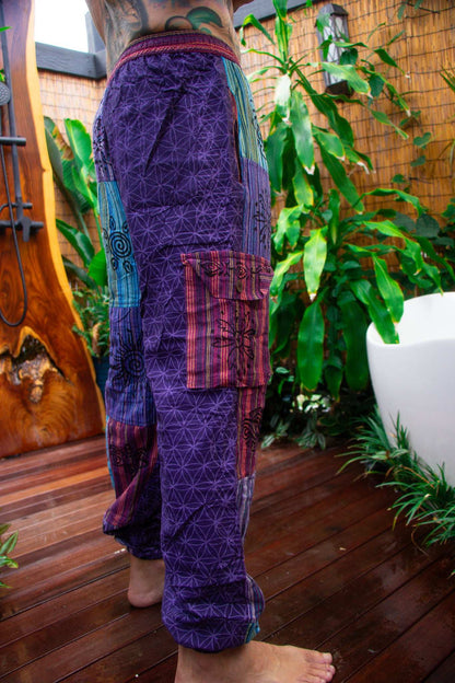 Seed of life patchwork harem pants