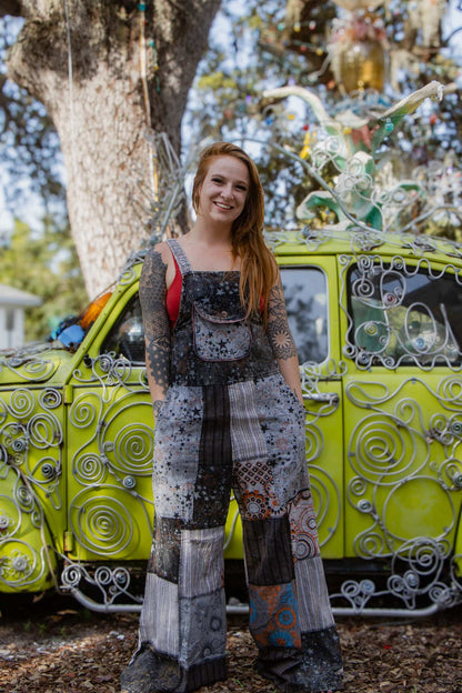 Patchwork Palazzo Overalls