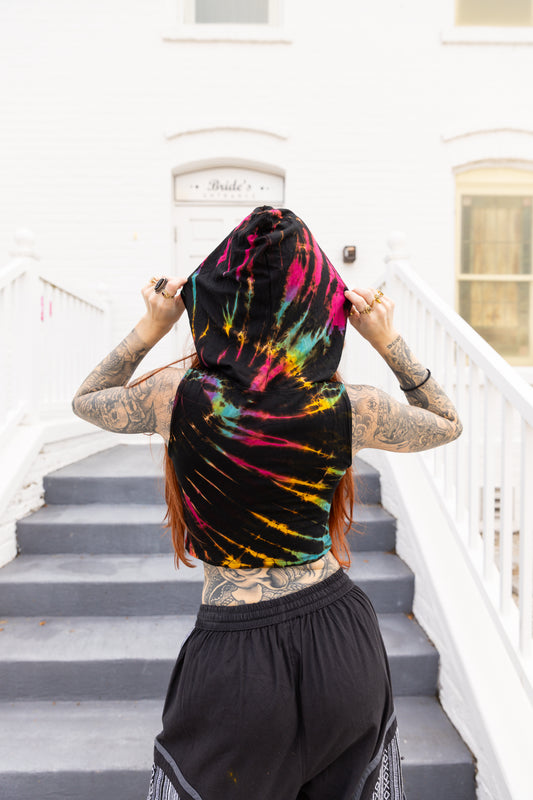 Tie Dye Hooded Top