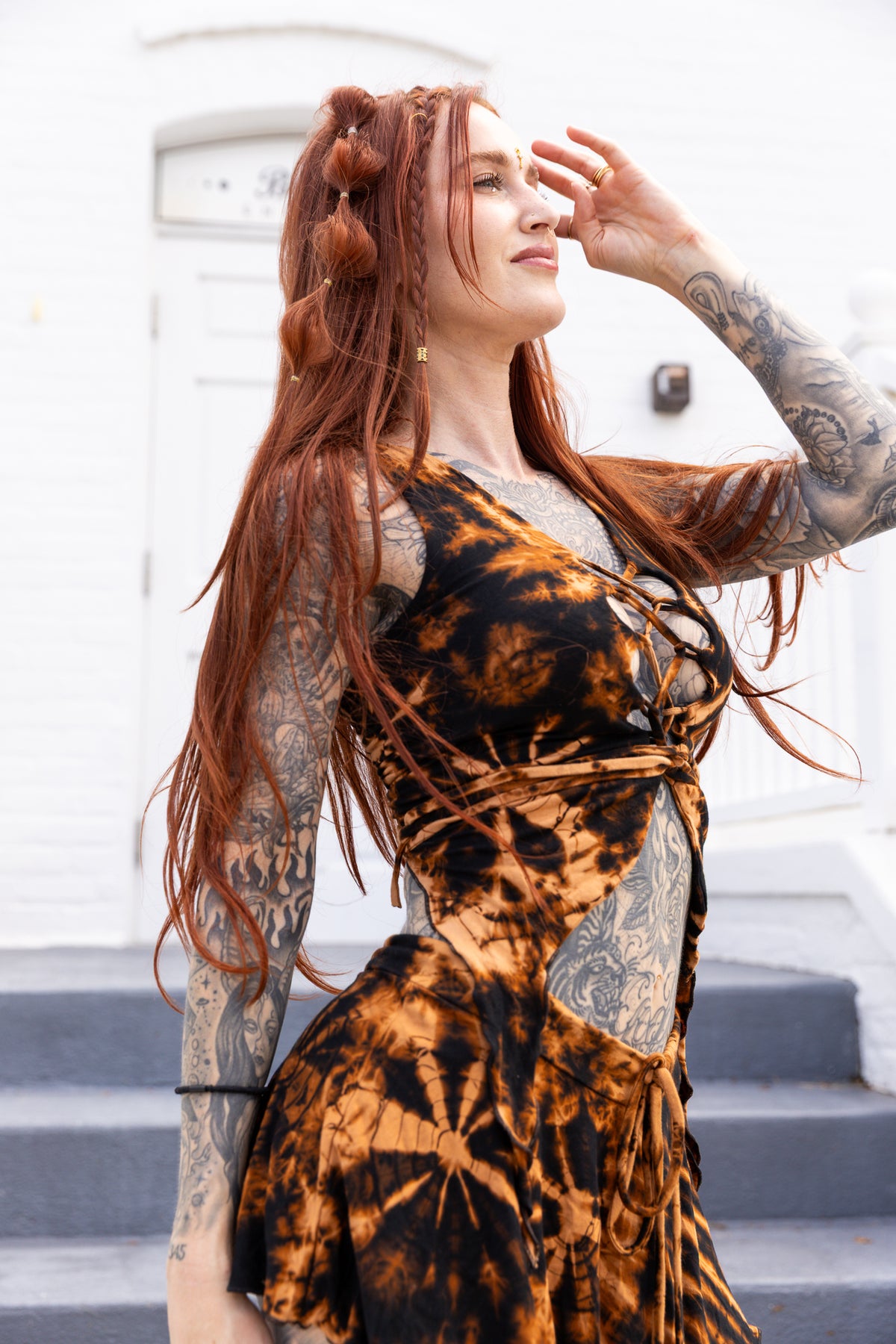 Limited edition black & orange tie dye