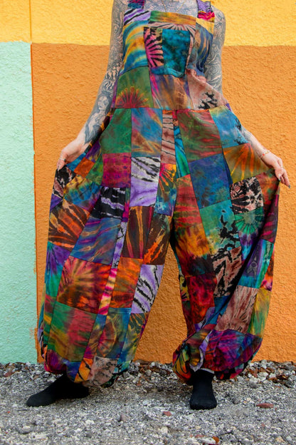 Tie Dye Splash Overalls
