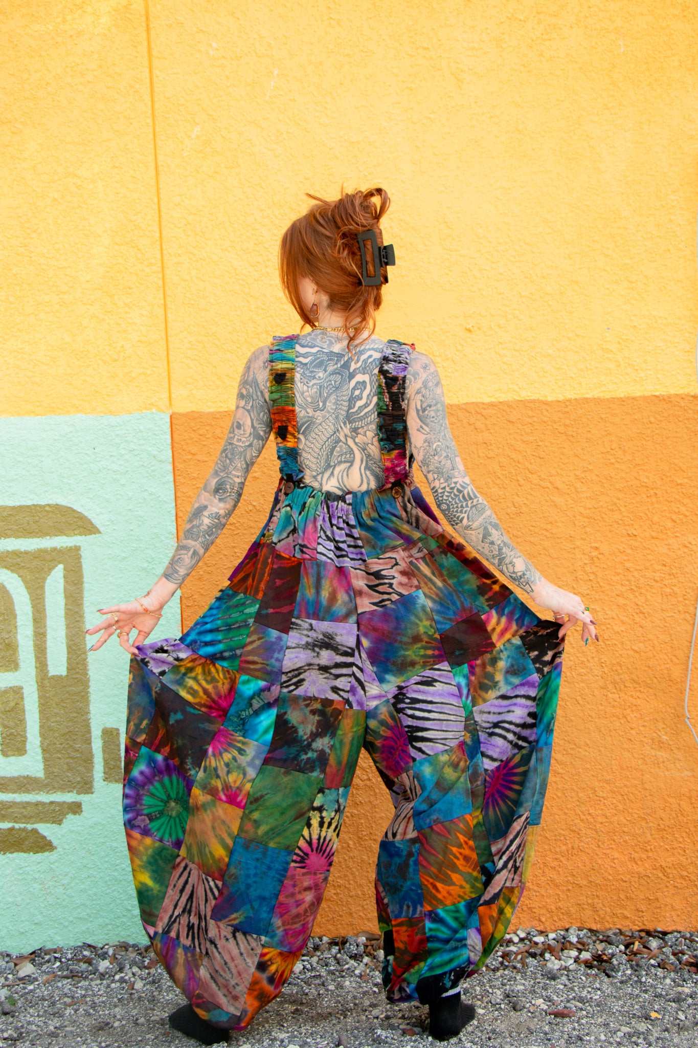 Tie Dye Splash Overalls