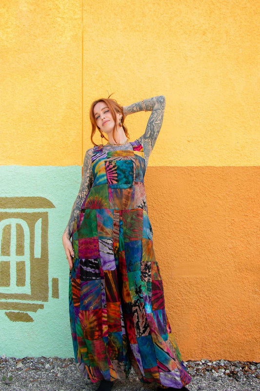 Tie Dye Splash Overalls