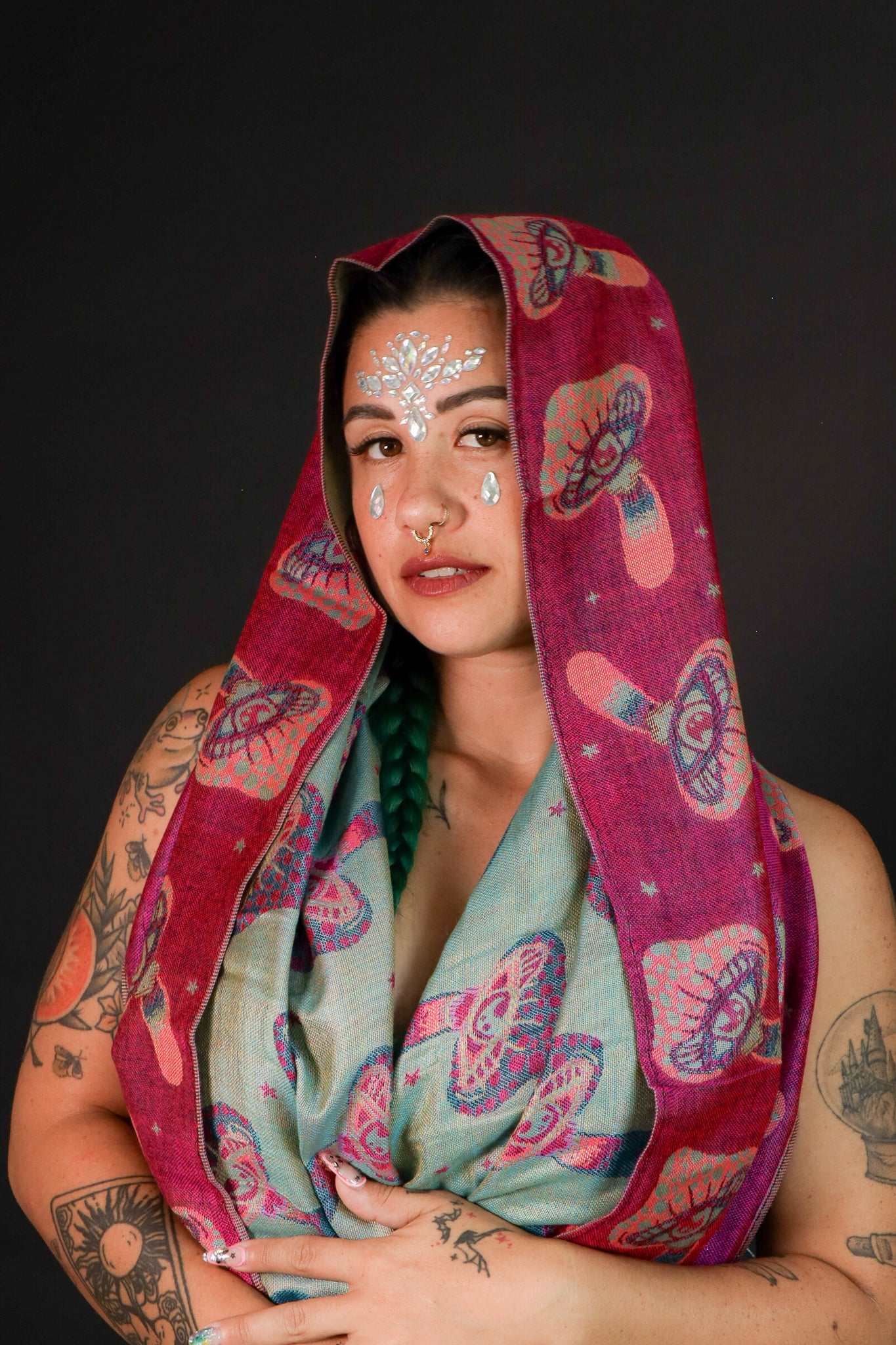 Trippy Mushroom Eye Pashmina